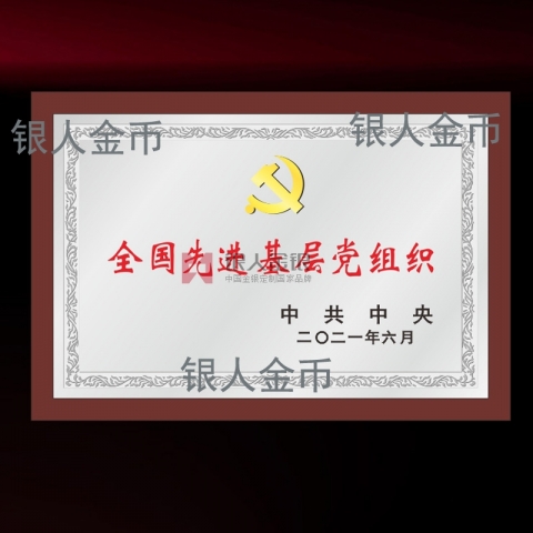 兩優一先獎牌全國先進基層黨組織獎牌