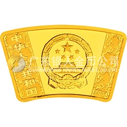 2014中國甲午（馬）年金銀紀念幣1/3盎司扇形金質(zhì)紀念幣